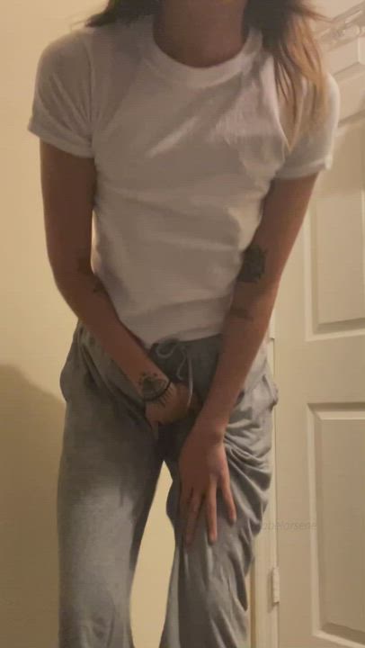 Asian girl holds herself until told to release.. [OC]