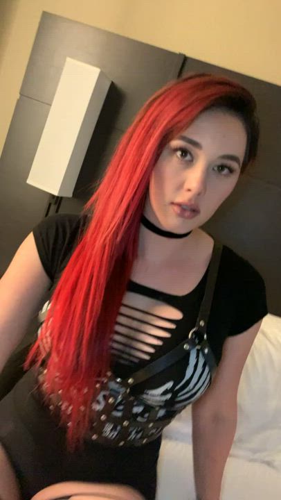 Goth Redhead Teen gif