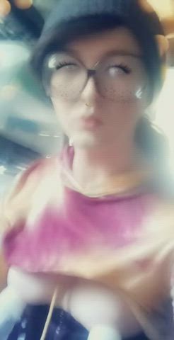 Boobs Breast Sucking Lactating MILF Milking Small Tits Tits Trans Woman Porn GIF