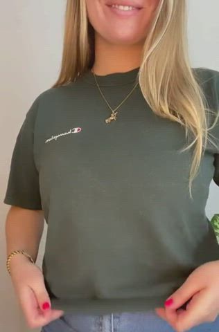 Blonde Huge Tits Titty Drop gif