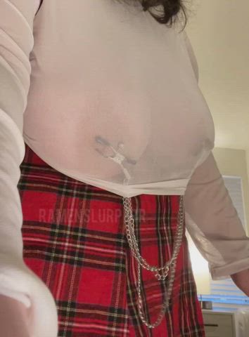 All dressed up and no cock to ride…
