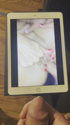 big tits, blonde, blowjob of course I jizzed to this - cock trib, jerk trib, cum