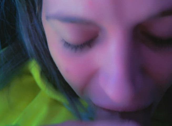 Throating a 10 inch cock