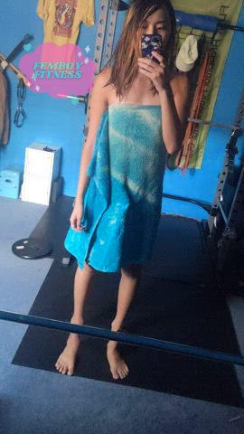 Did you expect to see a hard cock under my towel?