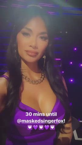 Cleavage Kiss Nicole Scherzinger gif