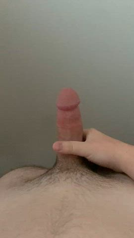 Jerking off my teen cut cock