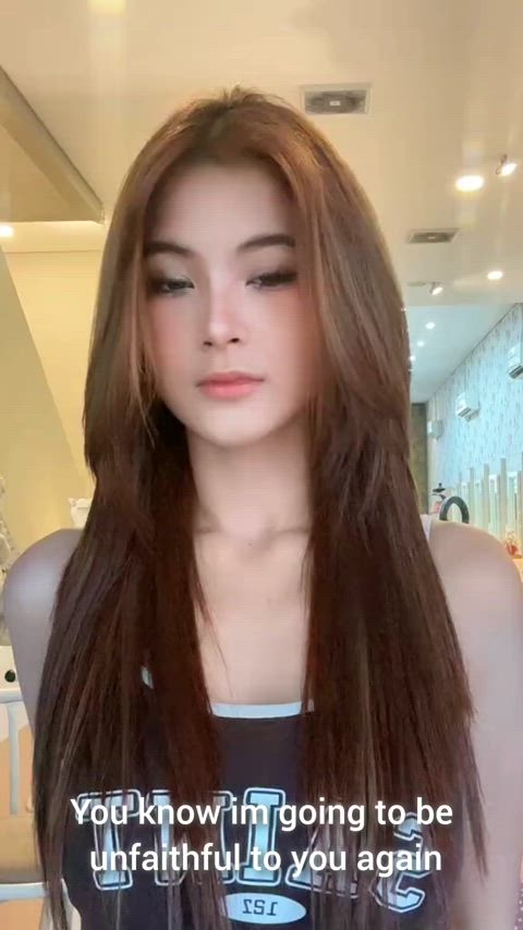 asian caption cheating cuckold femdom humiliation indonesian joi tease gif