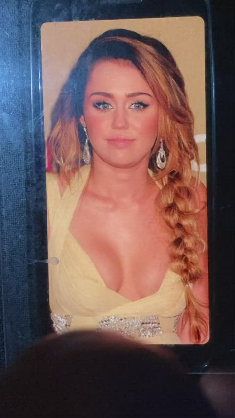 cleavage cum dress miley cyrus tribute gif