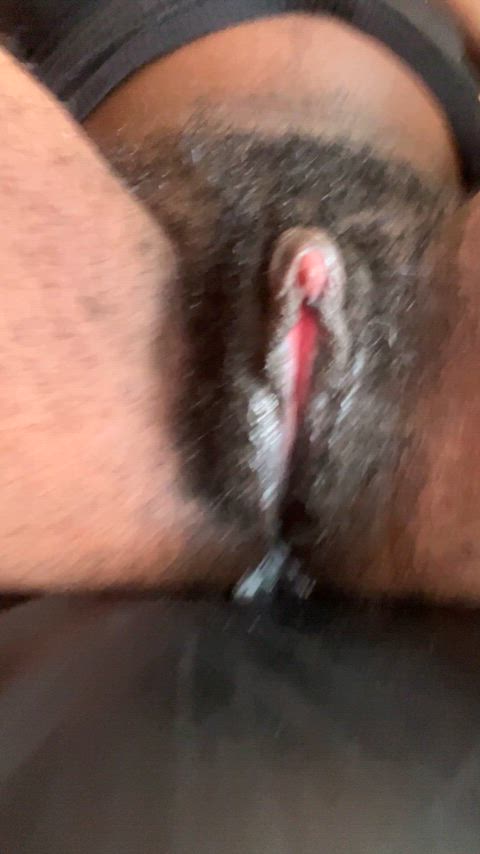 boy pussy creampie creamy cum on pussy ebony ftm fetish hairy hairy pussy trans gif