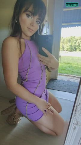 ass big ass brunette cute dress heels gif