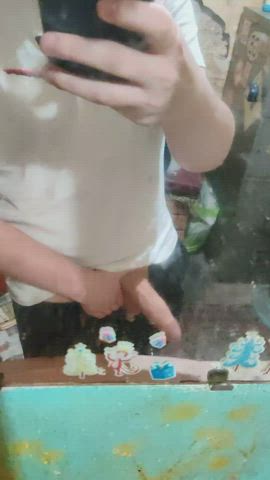 shaking my heavy 18yr old cock (21)