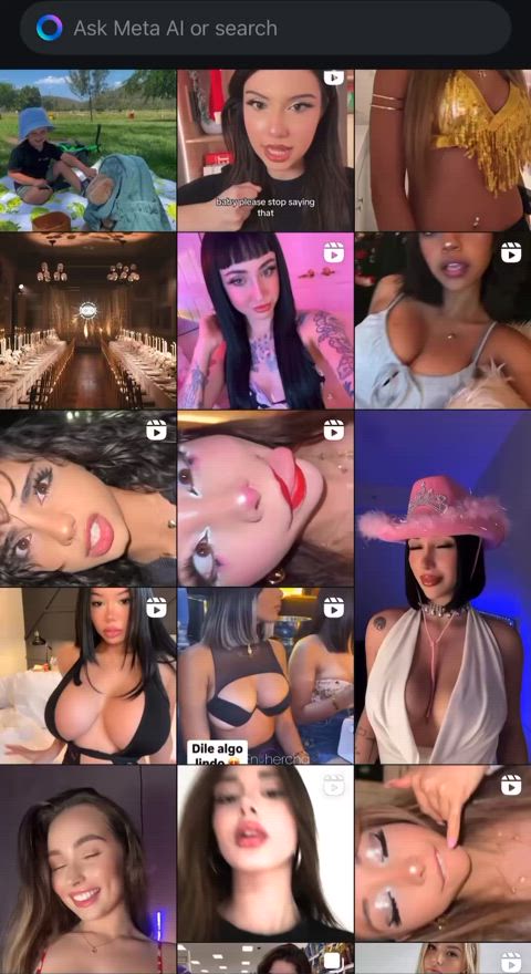 This is what an endless supply of goonslop looks like on instagram 