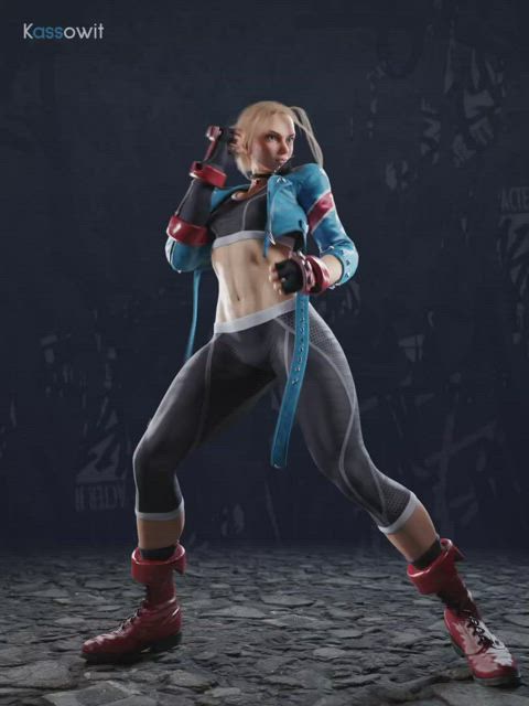 ass flexible muscles muscular girl sfm stretching flexing gif