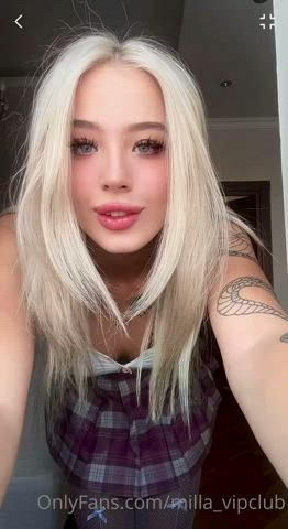 blonde teen tiktok gif