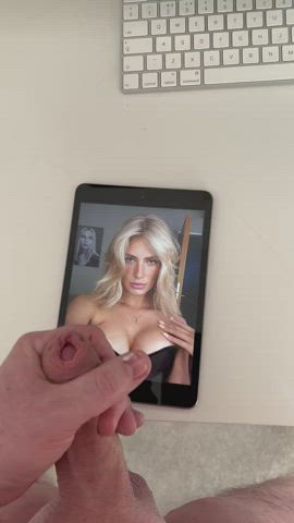 Blonde Cock Tribute gif