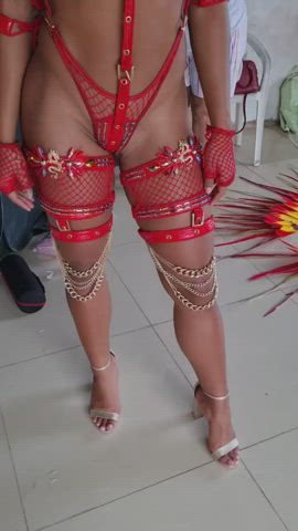 Ebony Teasing Uniform gif