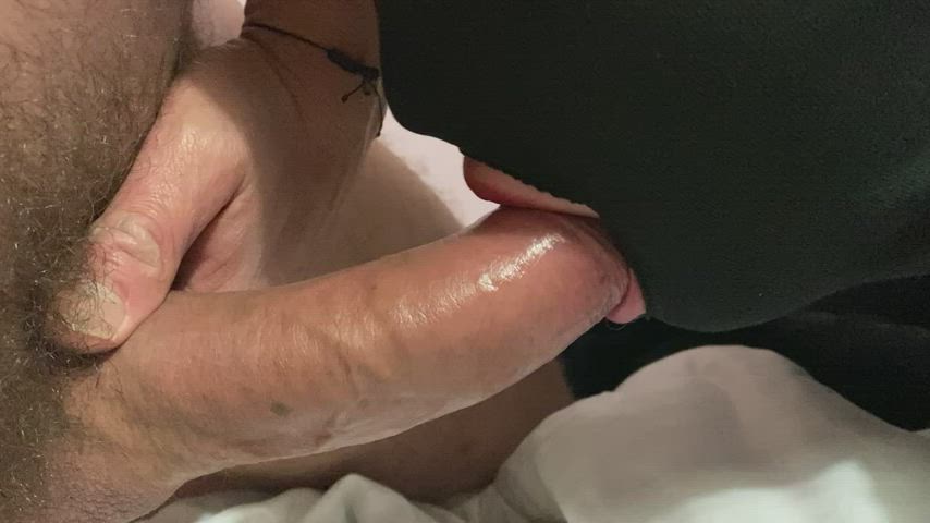 big dick blowjob deepthroat homemade pov sucking gif