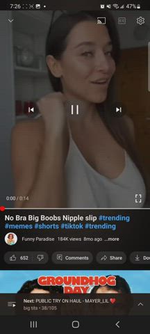 boobs see through clothing t-shirt gif