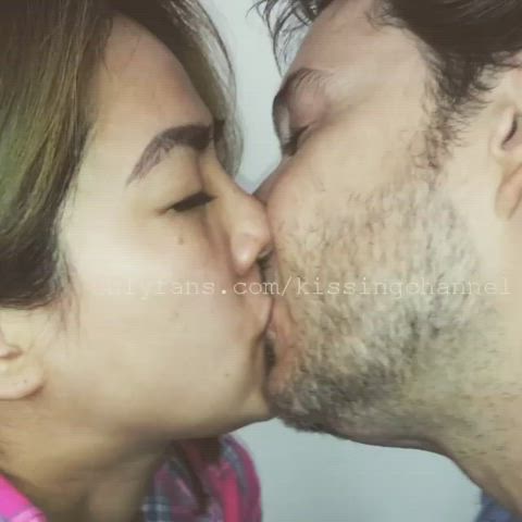 homemade hotwife kiss kissing milf gif