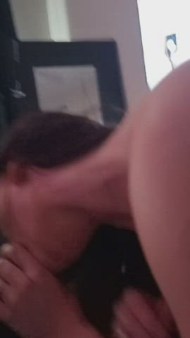 big dick blowjob brunette worship gif