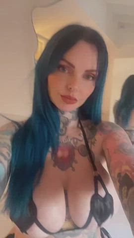boobs goth huge tits italian micro bikini tattoo tits gif