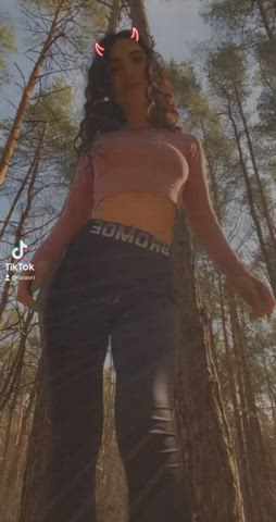 A little scary do tiktok in the forest😇