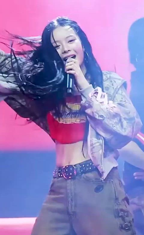 abs asian australian belly button dancing long hair vietnamese kpop gif