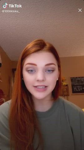 Blue Eyes Cum Cum In Mouth JOI Redhead TikTok Tongue Fetish gif