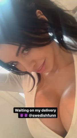 fake tits huge tits irish long tongue swedish gif