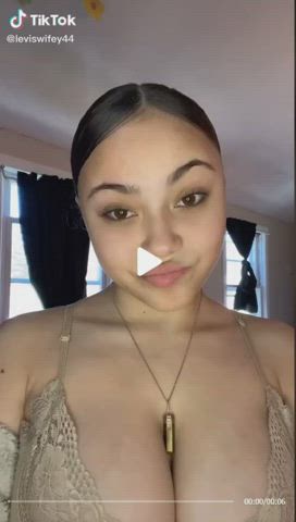 amateur big tits boobs cute latina natural tits teen tiktok tits gif