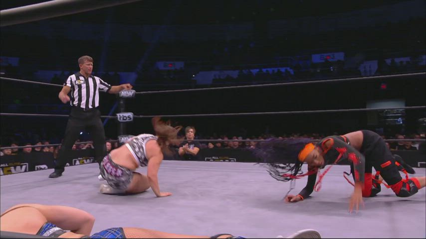 Brunette Skye Blue (playboy) Wrestling gif