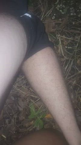 bareback doggystyle gay homemade lingerie outdoor gif
