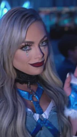 blonde cute kiss lips pretty smile wrestling gif