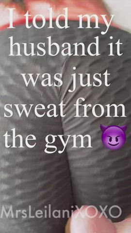 I caught my husband staring at my yoga pants after I came home from the gym