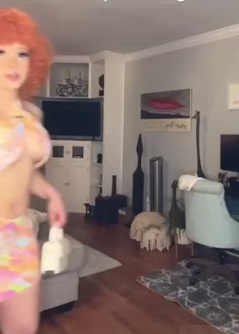 afro boobs dress gif