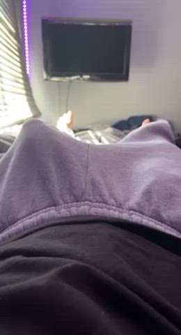 Whipping my big teen cock out
