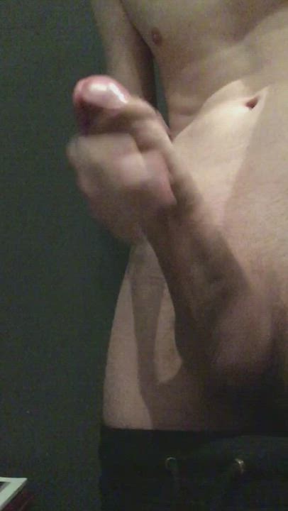 [oc] Thick white cock pumping out thick white cum