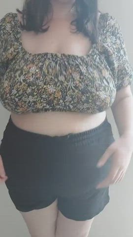bbw big tits chubby natural tits gif