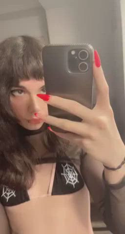Big Dick Femboy Goth gif
