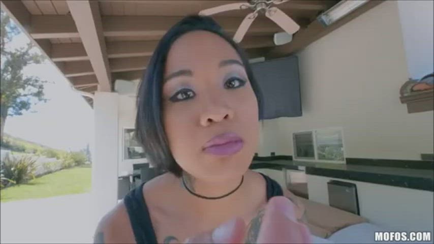 Dirty blasian honey gold doing her thing
