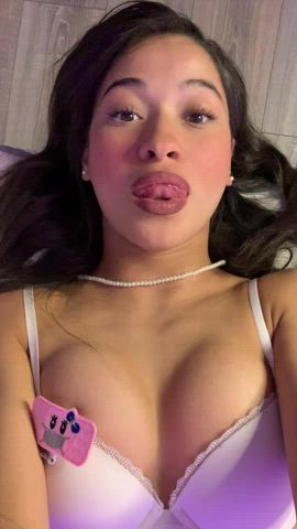 bed sex big tits boobs erotic lingerie onlyfans spread teasing tits gif