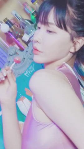 asian ass babe big tits cosplay cute korean model gif