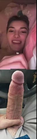 brunette split screen porn teen gif