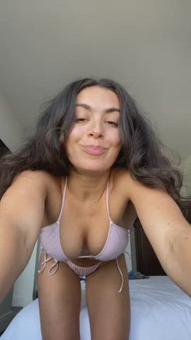 Charli XCX in pink bikini