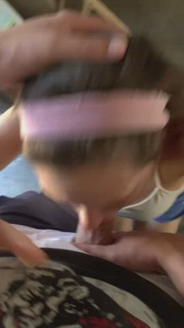 blowjob face fuck facial gif