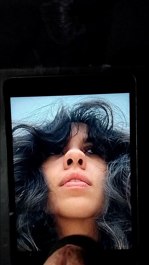 brazilian brunette celebrity cumshot jerk off male masturbation nose tribute gif