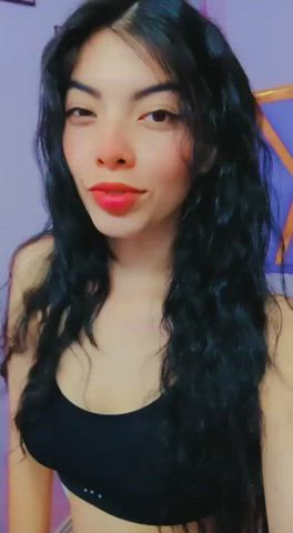 Boobs Kiss Model Petite Tits Virgin Webcam gif