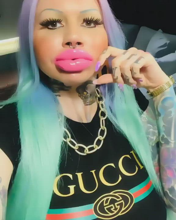 homemade lips selfie gif