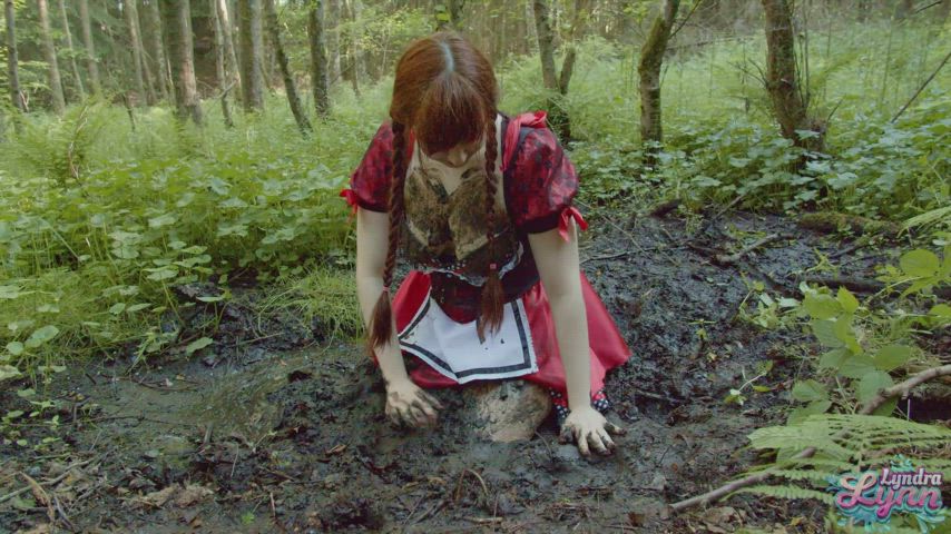 Boobs Female German Messy Outdoor Redhead gif