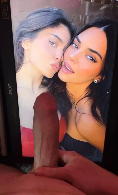 celebrity cum cumshot cumshots kendall jenner kylie jenner masturbating tribute gif